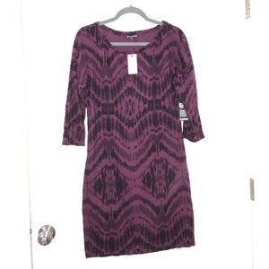 Express Ikat 3/4 sleeve T-shirt dress